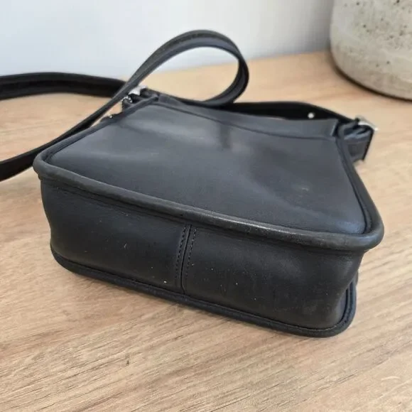 Coach 9145 Legacy Flap Crossbody Shoulder Bag Dark Gray Leather Vintage Purse - Picture 6 of 16